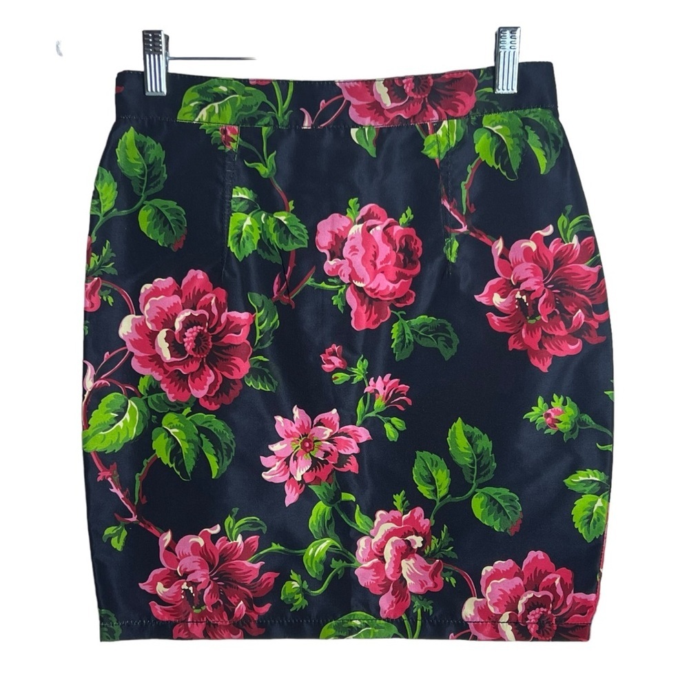 Miu Miu Silk Floral Mini Skirt, Size Italian 40